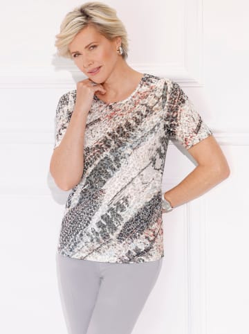 WITT WEIDEN Rundhals-Shirt in ecru-grau-bedruckt