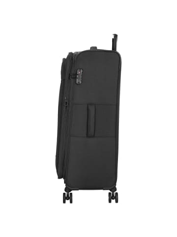 D&N Travel Line 9704 - 4-Rollen-Trolley L 78 cm erw. (dark red) in schwarz