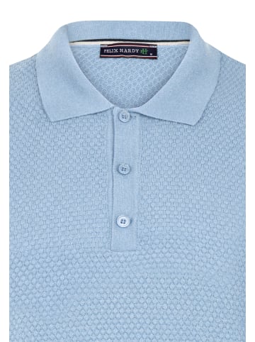 Felix Hardy Polo Kragen Strickpullover in Blau
