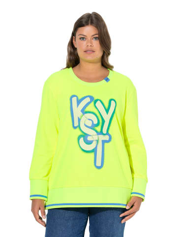 LAURASØN Sweatshirt in safety yellow