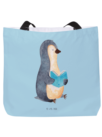 Mr. & Mrs. Panda Schultasche Pinguin Buch ohne Spruch in Eisblau