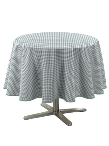 Douceur d’Intérieur Runder Tischdecken MINI VICHY in Blau, (B) 160 x (H) 0,1 x (L) 160 cm