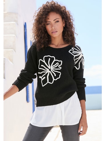 LASCANA Strickpullover in schwarz