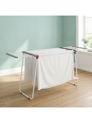 relaxdays Trockenständer in Weiß - (B)199 x (H)91 x (T)63 cm