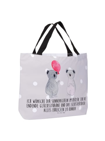Mr. & Mrs. Panda Reisetasche Koala Luftballon mit Spruch in Grau Pastell