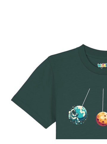 wat? Apparel T-Shirt Weltraumforscher in Dunkelgrün