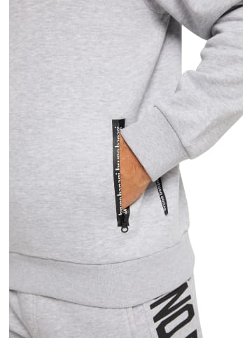 Bruno Banani Hoodie ohne Reißverschluss REED in Grau / Melange