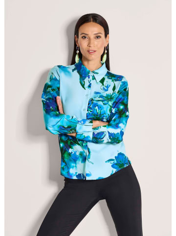 MADELEINE Elegante Bluse mit Hemdkragen in mint / multicolor