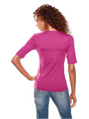 Heine V-Shirt in fuchsia