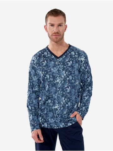 HOM Pyjama Compiegne Long Sleepwear in navy print