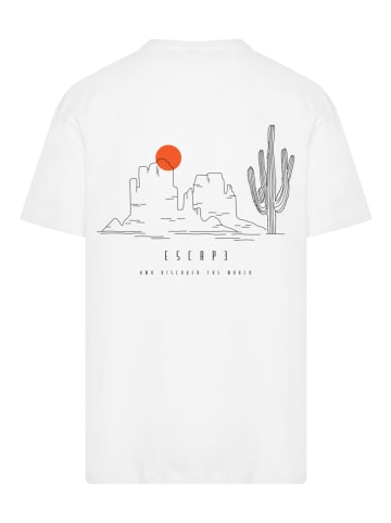 F4NT4STIC Heavy Oversize T-Shirt Oversize Escape Discover the World Savannah in weiß