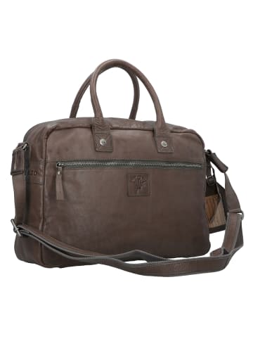 Billy the Kid Nasty Cowboys Franklin Aktentasche Leder 40 cm Laptopfach in stonegrey