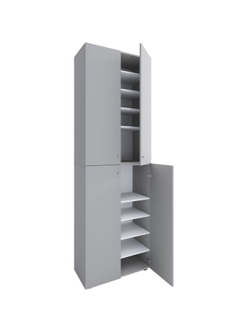 ebuy24 Schuhschrank Lona2XL10DT grau Grau 70 x 39 cm
