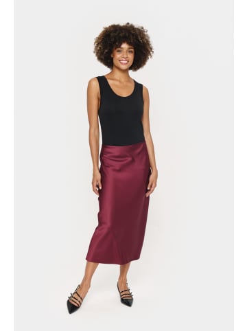 SAINT TROPEZ Rock HafiaSZ Gerade Passform in Burgundy