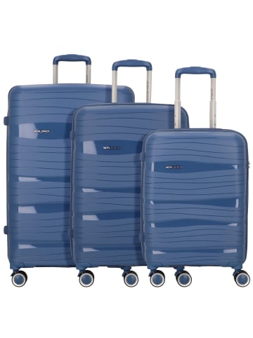 Worldpack Miami 4 Rollen Kofferset 3-teilig in royalblau