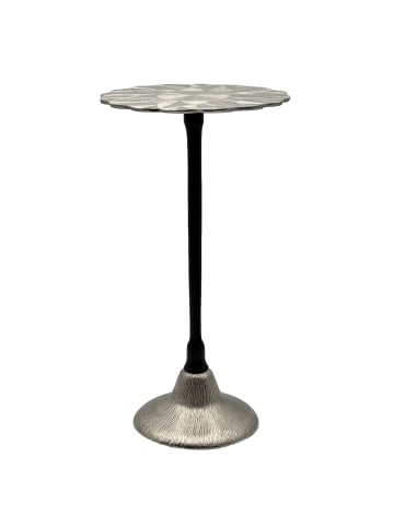 FineBuy Beistelltisch in Silber / Aluminium / 29x29x54