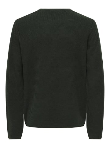 Only&Sons Pullover Langarm Rundhals Baumwolle Bequem in Grün-3