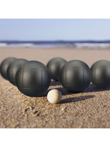 relaxdays 11-tlg. Boule-Kugeln Set in Schwarz