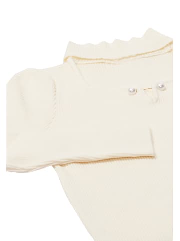 NAEMI Damen Strickpullover in Wollweiss