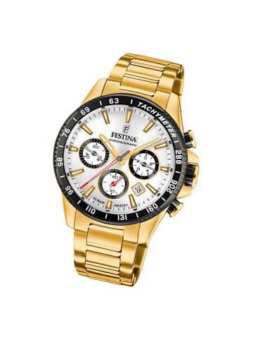 Festina Analog-Armbanduhr Festina Timeless Chronograph gold groß (ca. 45mm)