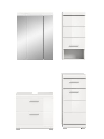 ebuy24 Badmöbelset Scout Weiß 112 x 34 cm