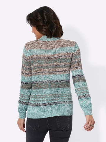 WITT WEIDEN Langarm-Pullover in jade-braun-meliert
