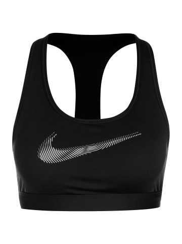 Nike Performance Sport-BH Dri-FIT Swoosh in schwarz / grau