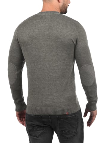 BLEND Strickpullover BHLars 20703347ME Strickpulli mit aufgestickten Ellenbogenpatches in Grau