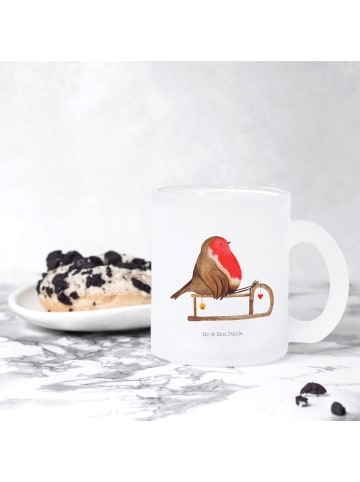 Mr. & Mrs. Panda Tee Tasse Rotkehlchen Schlitten ohne Spruch in Transparent