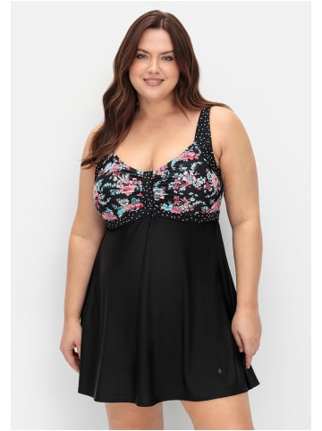 sheego Badekleid in schwarz bedruckt