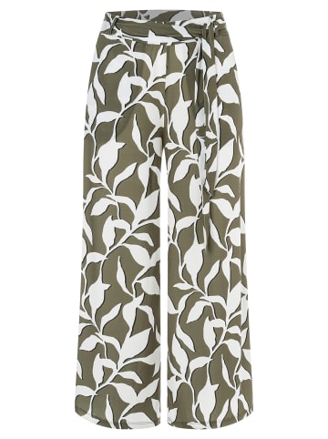 More & More Jerseyculotte in summer leaf print tundra olive