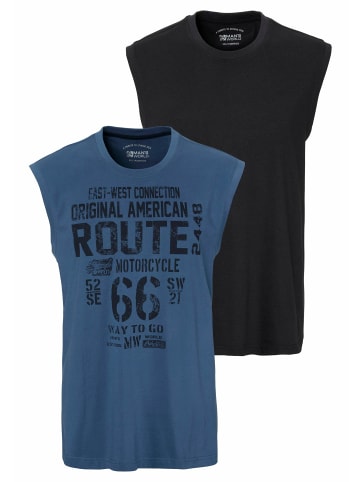 Man's World Muscleshirt in blau, schwarz