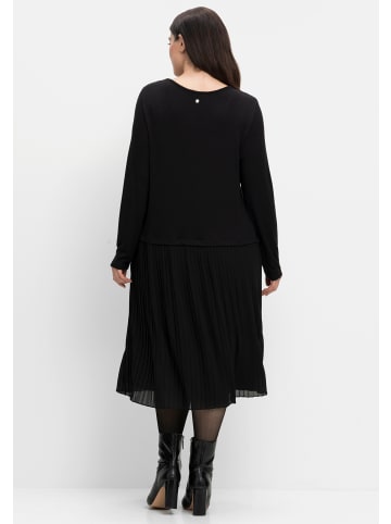 sheego Strickkleid in schwarz