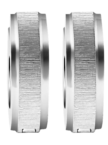 Adeliás Damen Ohrringe – Klappcreole aus Edelstahl in silber