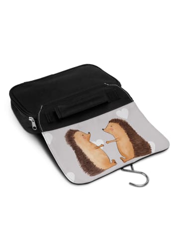 Mr. & Mrs. Panda Duschbeutel Igel Liebe ohne Spruch in Grau Pastell