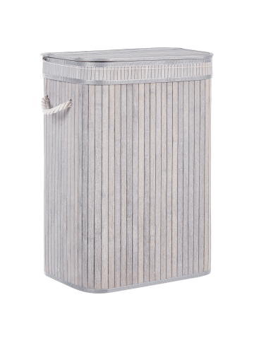 Beliani Wäschekörbe KALUTARA in Grau/Weiß - (W) 40 x (H) 60 x (L) 30 cm