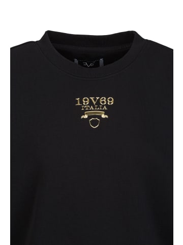 19v69 Italia Sweatshirts BONNIE GOLD LOGO in BLACK