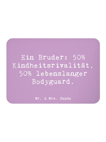 Mr. & Mrs. Panda Magnet Spruch Bruder Bodyguard mit Spruch in Lavendeltraum