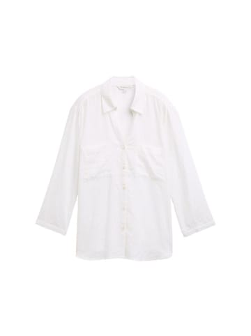 Tom Tailor Langarmbluse in white