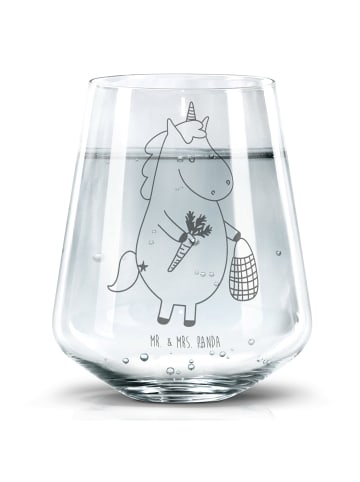Mr. & Mrs. Panda Trinkglas Einhorn Vegan ohne Spruch in Transparent