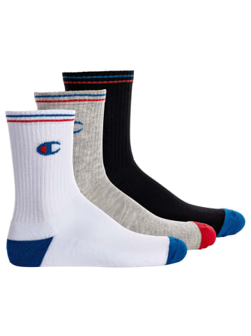 Champion Socken 3er Pack in Weiß/Grau/Schwarz