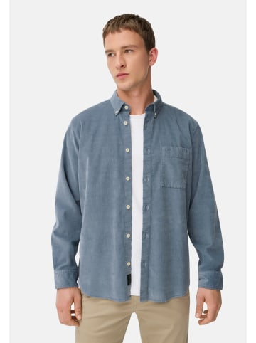 Camel Active fleXXXactive® Langarm Shirt mit Button-Down-Kragen und Brusttasche in Steinblau