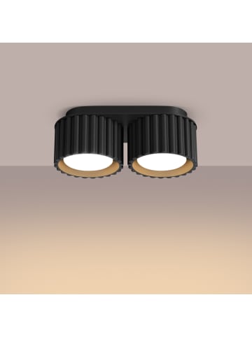 Nice Lamps Plafond ZORA 2 black H 8 cm