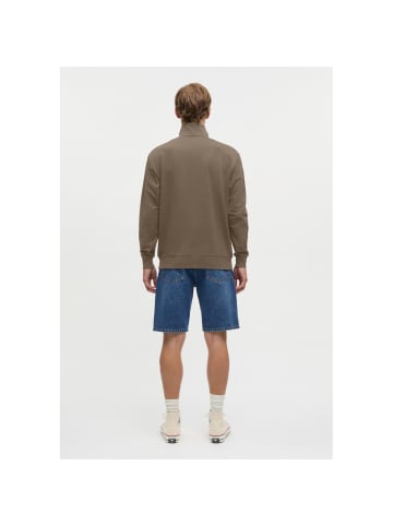 MADS NORGAARD COPENHAGEN Sweatshirt Light Terry Hans Half zip in braun