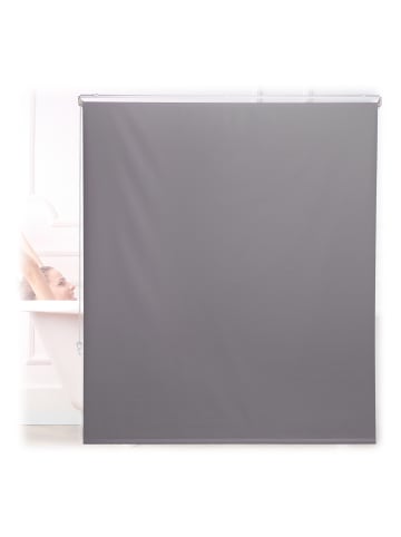 relaxdays Duschrollo in Grau - (B)140 x (H)240 cm