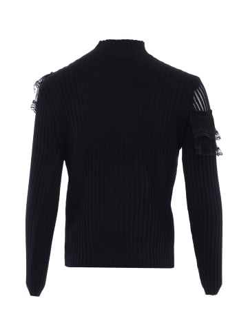 NAEMI Damen Pullover in Schwarz