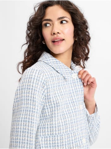 comma Kurzblazer in hellblau weiß