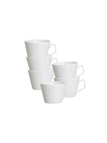 Ritzenhoff & Breker 6er Set Espressotassen Arena 80 ml weiß in weiß