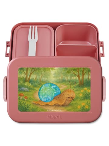 Mr. & Mrs. Panda Bentobox Schnecke Sir Design ohne Spruch in Rot Pastell