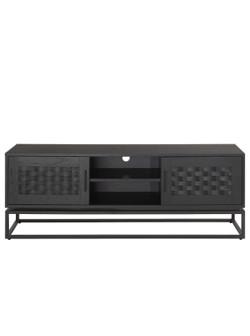 home24 TV-Lowboard Hult 150 cm in Pappel Schwarz